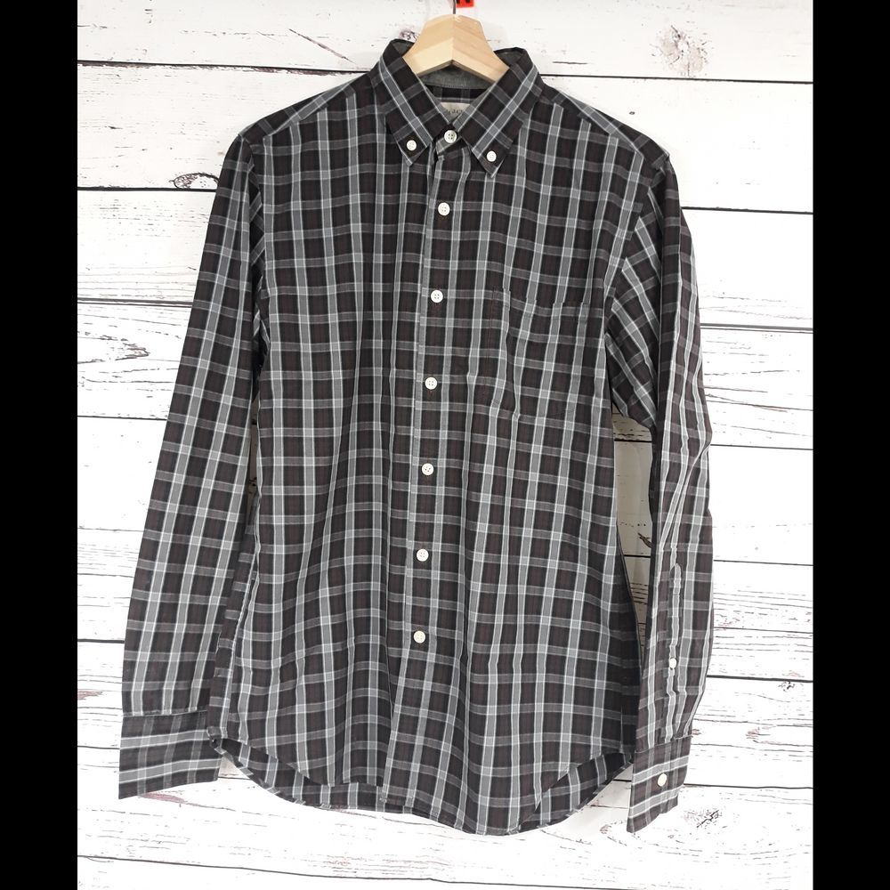 J. Crew Men's Size Small Shirt button Down ,gray and black*